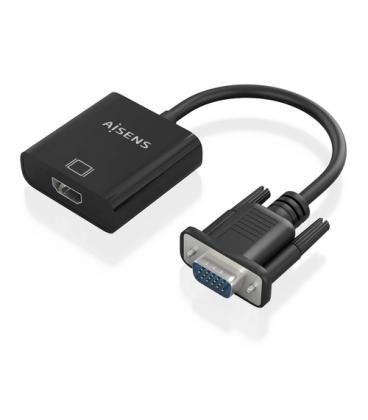 AISENS Cable conversor SVGA+Audio a HDMI, SVGA/M+Jack 3.5/H+USB MicroB/H-HDMI A/H, Negro, 20cm