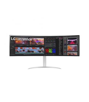 Monitor Gaming Ultrapanorámico Curvo LG UltraGear 49WQ95C-W 49"/ Dual QHD/ Multimedia/ Regulable en altura/ Blanco