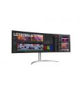 Monitor Gaming Ultrapanorámico Curvo LG UltraGear 49WQ95C-W 49"/ Dual QHD/ Multimedia/ Regulable en altura/ Blanco