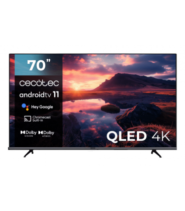 TELEVISIONN QLED 70" 4K UHD ANDROID TV 11 CHROMECAST GOOGLE ASSISTANT