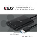 VIDEO SPLITTER CLUB3D USB-A A DUAL HDMI