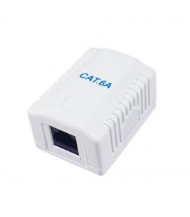 Roseta de superficie equip cat 6a 1 puerto hembra rj45