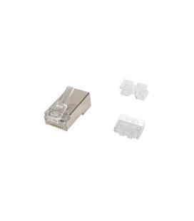 Equip 121147 conector RJ-45 Acero satinado, Transparente