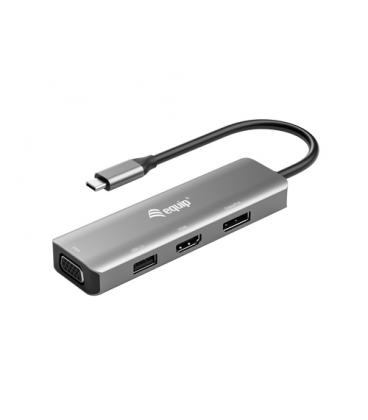 Equip 133485 Adaptador gráfico USB 3840 x 2160 Pixeles Negro, Plata