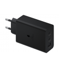 CARGADOR TRIO SAMSUNG 2XUSB-C 1XUSB-A 65W NEGRO SIN CABLE EP-T6530NBEGEU