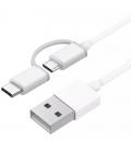 Xiaomi cable 2 en 1 usb micro usb/tipo c 1 m