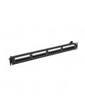 Patch panel lanberg 24 puertos 1u cat.6a utp 19pulgadas negro