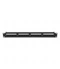 Patch panel lanberg 24 puertos 1u cat.6a utp 19pulgadas negro