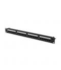 Patch panel lanberg 24 puertos 1u cat.6a utp 19pulgadas negro