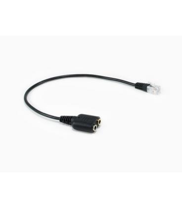 Equip 147944 cable de audio 0,25 m RJ-9 2 x 3.5mm Negro