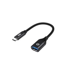 Conceptronic ABBY18B cambiador de género para cable USB-C USB-A Negro