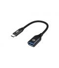 Conceptronic ABBY18B cambiador de género para cable USB-C USB-A Negro