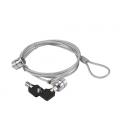 Conceptronic CNBSLOCK15T cable antirrobo Plata 1,5 m