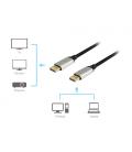 Equip 119261 cable DisplayPort 1 m Aluminio, Negro