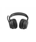 Conceptronic POLONA04B auricular y casco Auriculares Inalámbrico y alámbrico Diadema Llamadas/Música USB Tipo C Bluetooth Negro