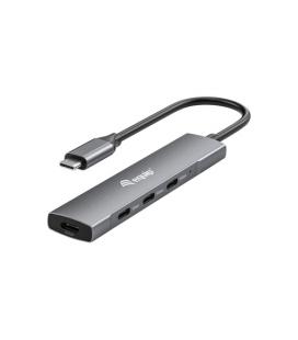 Equip 128963 hub de interfaz USB 3.2 Gen 1 (3.1 Gen 1) Type-C 5000 Mbit/s Negro, Plata