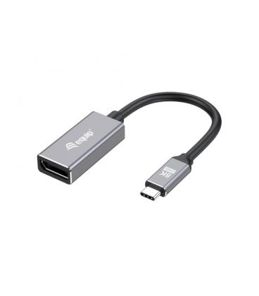 Equip 133493 adaptador de cable de vídeo 0,15 m USB Tipo C DisplayPort Negro, Gris