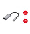 Equip 133493 adaptador de cable de vídeo 0,15 m USB Tipo C DisplayPort Negro, Gris