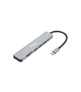 Equip 133494 base para portátil y replicador de puertos Alámbrico USB 3.2 Gen 1 (3.1 Gen 1) Type-C Plata