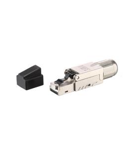 Equip 121172 conector RJ-45 Negro, Acero inoxidable