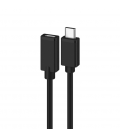 CABLE ALARGADOR USB 2.0 EWENT USB-C MACHO USB-C HEMBRA 1,8m NEGRO