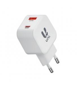 CARGADOR UNICO 2USB A+C PD3.0 30W