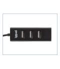 iggual HUB-A-4p USB 2.0 480 Mbit/s Negro