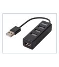 iggual HUB-A-4p USB 2.0 480 Mbit/s Negro