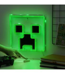 Lámpara de pared paladone minecraft creeper luz led neon