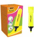 Caja de marcadores fluorescentes bic highlighter flat neón/ 12 unidades/ amarillos