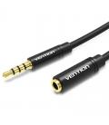 Cable estéreo vention bhbbg/ jack 3.5 macho - jack 3.5 hembra/ 1.5m/ negro