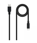 Cable usb 2.0 nanocable 10.01.2101-l150/ usb tipo-c macho - usb macho/ 1.5m/ negro