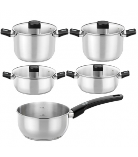 Pack batería de cocina elite monix m240002/ cazo ø14cm/ ollas ø20 - 24cm/ cacerolas ø20 - 24cm/ acero inoxidable/ apta para