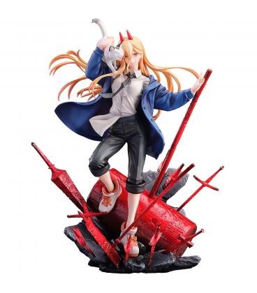 Power & meowy fig. 28 cm chainsaw man 1 - 7 scale