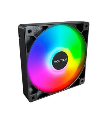 VENTILADOR 120X120 MONTECH GF120 PWM BLACK PACK 3 + HUB