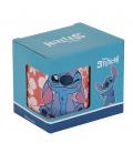 Taza karactermania disney stitch flores rosas