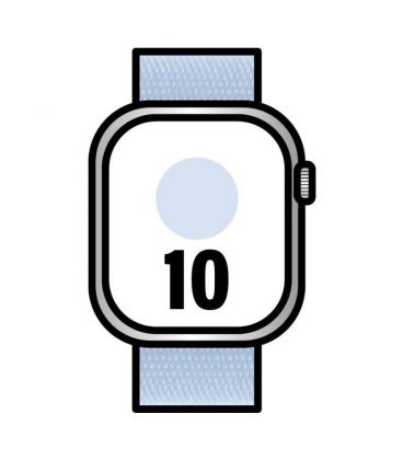 Apple watch series 10/ gps/ cellular/ 46mm/ caja de aluminio / correa loop deportiva azul nube