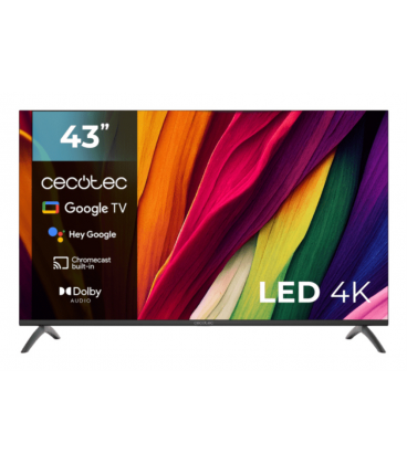 TELEVISION LED DE 43" CECOTEC 4K UHD GOOGLE TV HDMI USB GOOGLE VOICE CHROMECAST