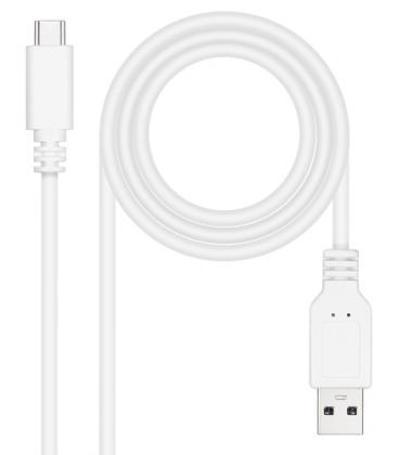 Cable USB 2.0 Nanocable 10.01.2101-L150-W/ USB Tipo-C Macho - USB Macho/ 1.5m/ Blanco