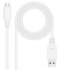 Cable USB 2.0 Nanocable 10.01.2101-L150-W/ USB Tipo-C Macho - USB Macho/ 1.5m/ Blanco