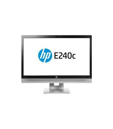 Monitor Reacondicionado LED HP E240c 23.8 FullHD / Multimedia / HDMI / VGA / DP / Negro-Plata / Grado A- No funciona Webcam