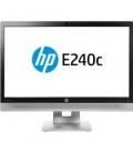 Monitor Reacondicionado LED HP E240c 23.8 FullHD / Multimedia / HDMI / VGA / DP / Negro-Plata / Grado A- No funciona Webcam