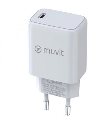 Cargador de pared muvit for change mcacc0014/ 1xusb tipo-c/ 30w