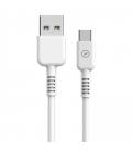 Cable usb 2.0 tipo-c muvit for change mcusc0003/ usb tipo-c macho - usb macho/ hasta 27w/ 1.2m/ blanco