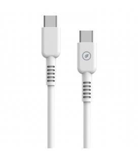 Cable usb 2.0 tipo-c muvit for change mcusc0008/ usb tipo-c macho - usb tipo-c/ hasta 60w/ 1.2m/ blanco