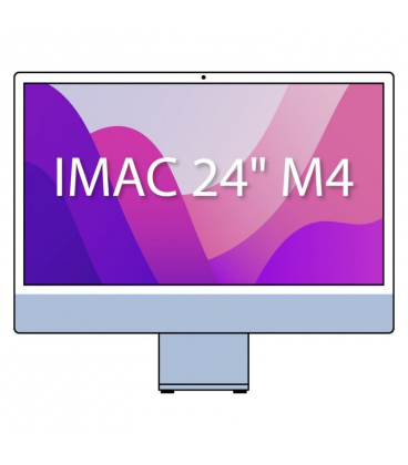 Apple imac 24' retina 4,5k / m4 8-core cpu/ 16gb/ 256gb ssd/ 8-core gpu/ azul