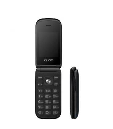 Teléfono móvil qubo x-209 4g para personas mayores/ negro