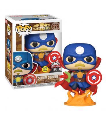 Funko pop marvel infinity warps soldado supremo glow in the dark brillo en la oscuridad exclusivo 36820