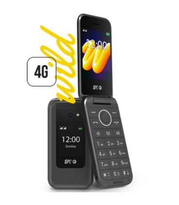 Teléfono móvil spc wild para personas mayores/ 4g/ negro