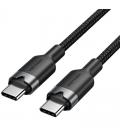 Cable usb 2.0 tipo-c 3a vention trdbh/ usb tipo-c macho - usb tipo-c macho/ hasta 60w/ 480mbps/ 2m/ negro